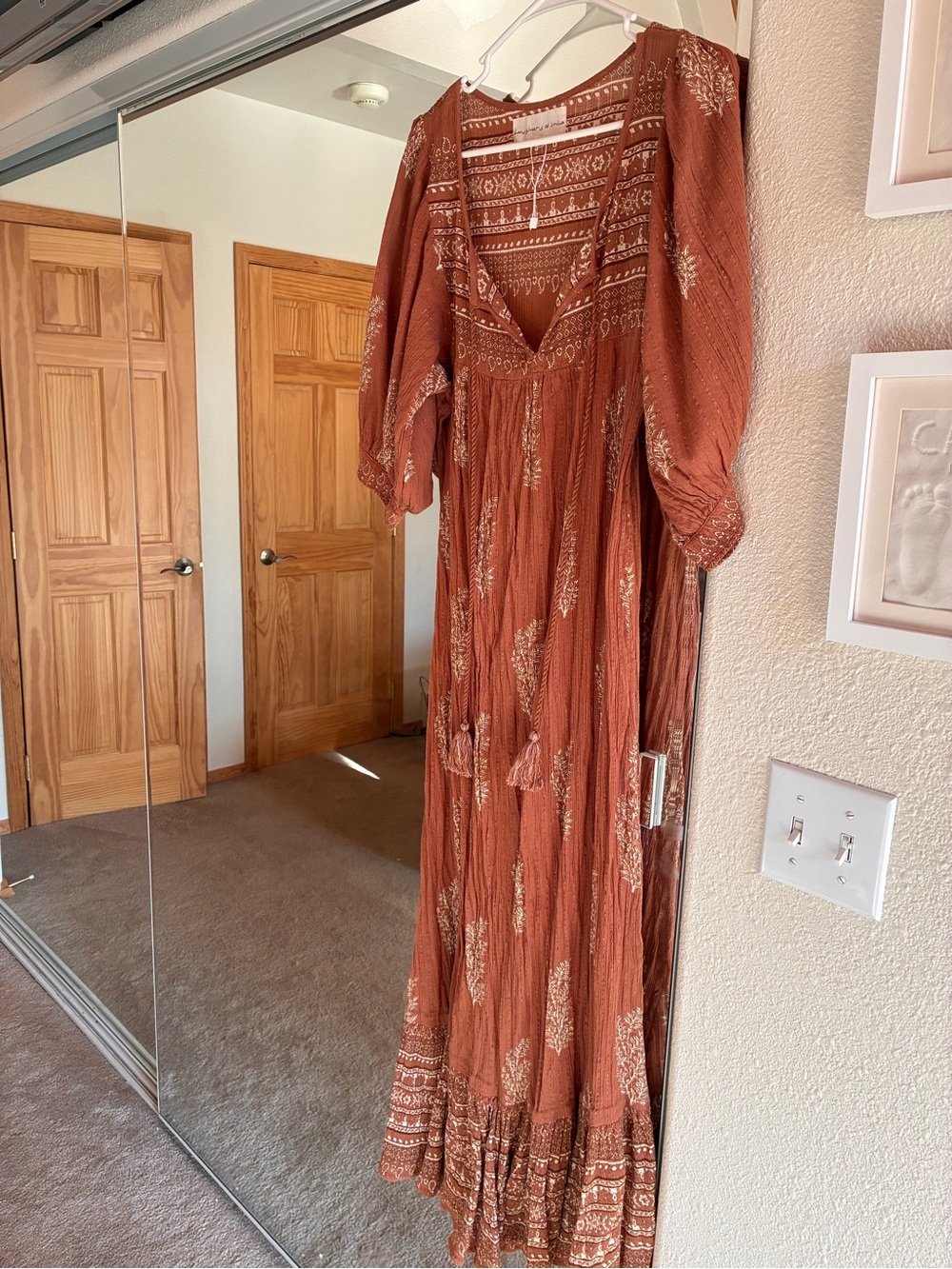 Daughters of India Mishka Maxi - Boho Rust dress